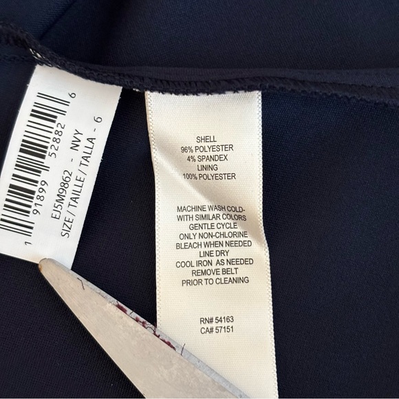 ELIZA J Bateau Neck Cap Sleeve Midi Dress In Navy NEW - Picture 12 of 17